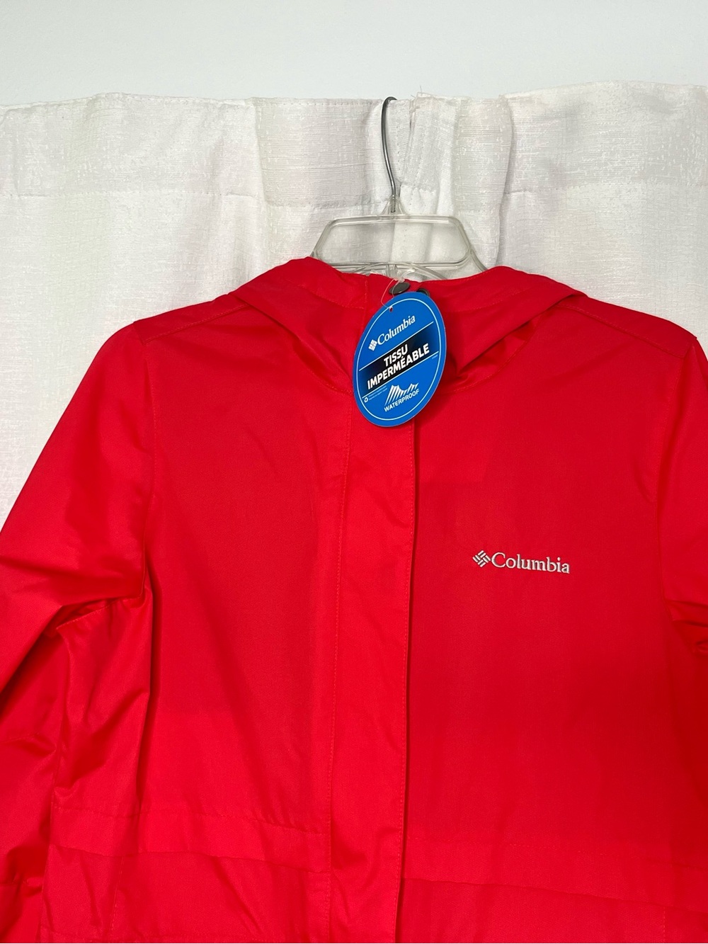 Columbia Women’s Red Waterproof Hooded Jacket Medium - Picture 2 of 11